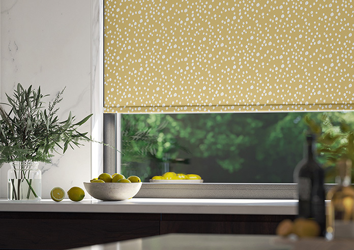 Dots and Spots, Canary Yellow - Twist&Fit Roller Blind - Image 5